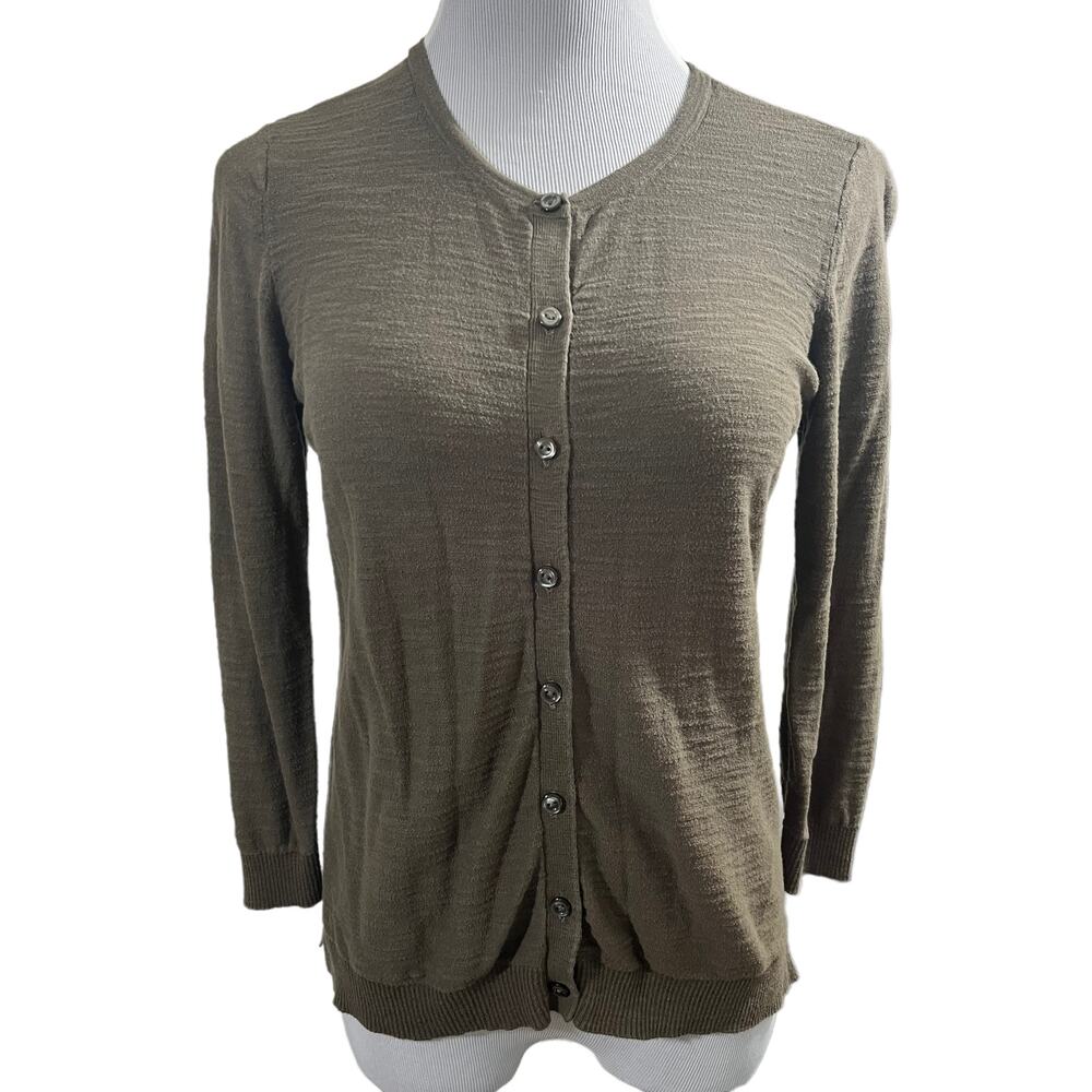 Loft Outlet Women's Olive Green Lightweight Cardigan SIZE Small